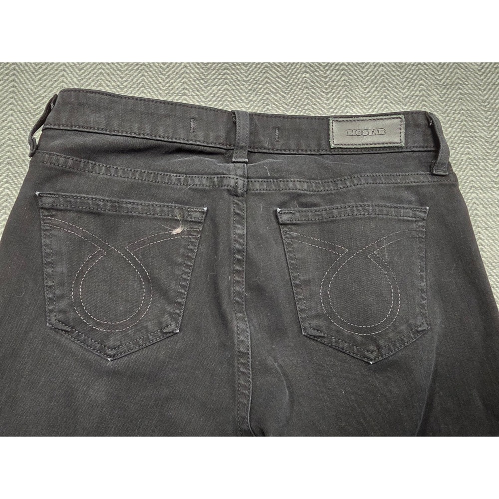 Big Star Maddie Skinny Jeans Black Raw Hem Denim 25R VWQMSKBELA - Picture 11 of 11